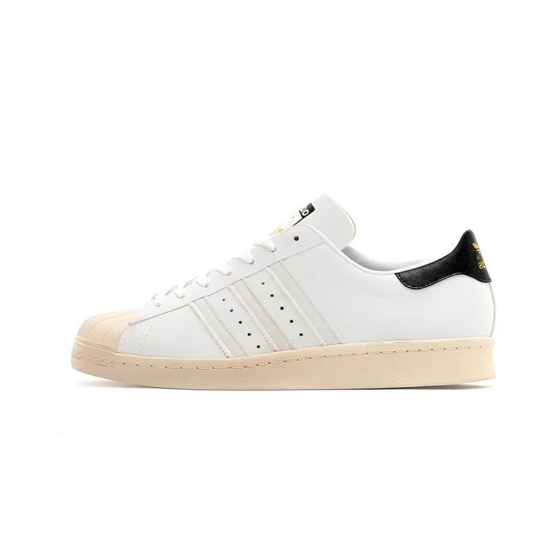 Atmos x Adidas Originals Superstar 80s Anti Slip Wear Resistant Low Top Skateboard Shoes Unisex White Black-0