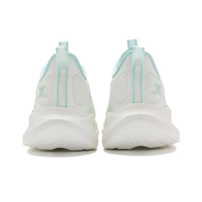 XTEP Chi Feng 6.0 Cushioning Anti Slip And Wear Resistant Low Top Running Shoes Women's White Green-4