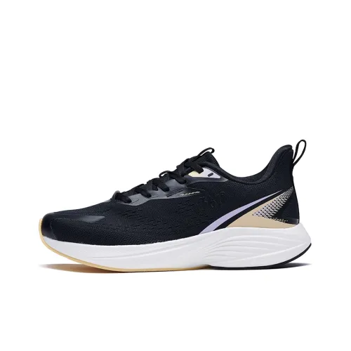 361° Slip Resistant Cushioning And Breathable Low Top Running Shoes Women's Black Purple