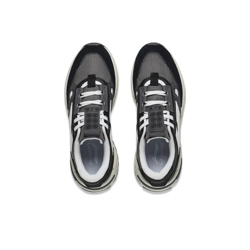 LiNing Wind Rider 2.0 Anti Slip Wear Resistant Low Top Sports Casual Shoes Men's Gray Black-2
