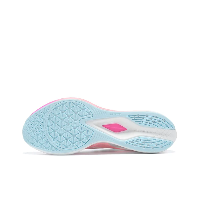 LiNing Red Hare 6 Pro Durable Breathable Low Top Running Shoes Women's White Pink-4
