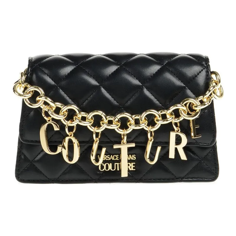 VERSACE JEANS COUTURE Polyurethane Crossbody Bag Shoulder Bag Women's Black-0