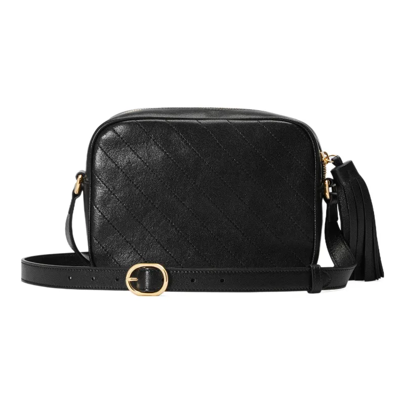 GUCCI Blondie Leather Crossbody Bag, Shoulder Bag Women's Black-3