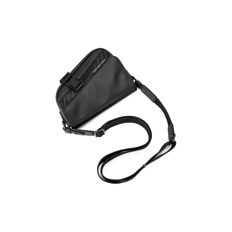 PIERRE CARDIN Cow Leather Shoulder Bag, Backpack, Crossbody Bag Trumpets Black-2