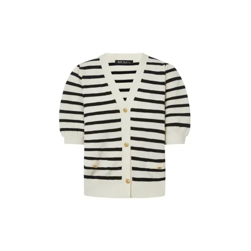 MO&CO Knitwear Women's White/Black Striped