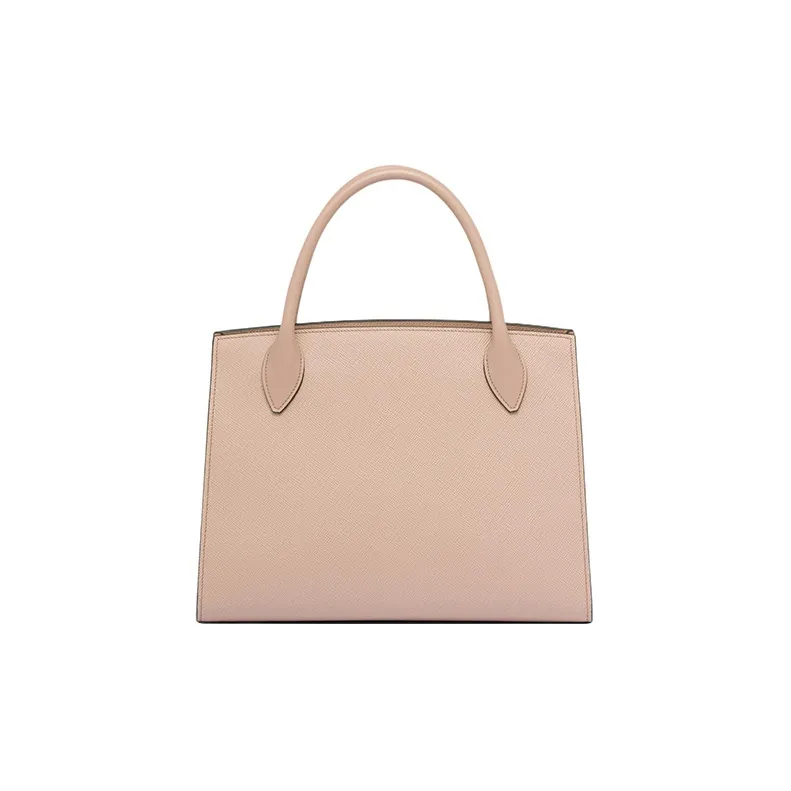 PRADA Monochrome Leather Tote Bag Shopping Bag Shoulder Bag Crossbody Bag Handbag Medium Size Women's Soft Pink-1