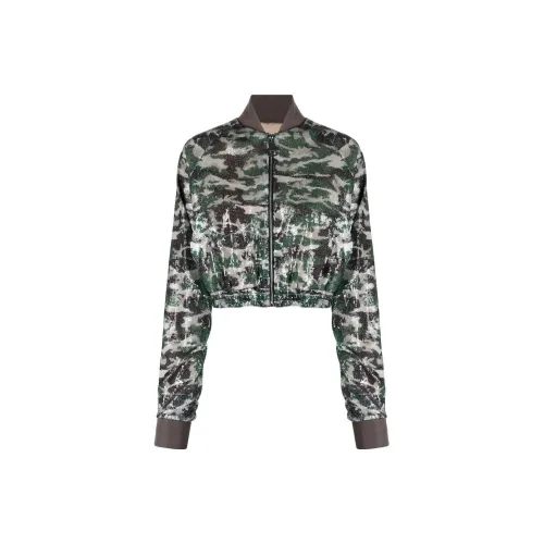 KHRISJOY Camouflage-print Sequinned Bomber Jacket