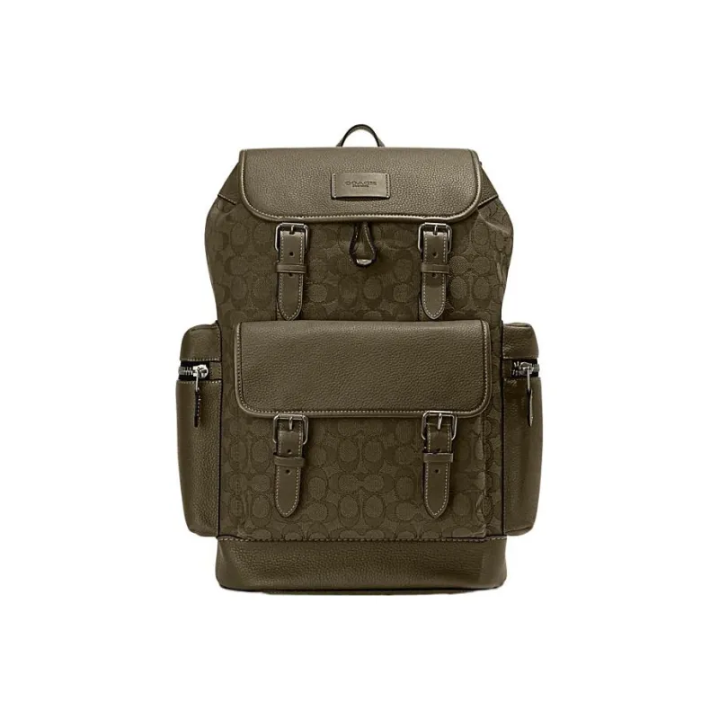 COACH Sprint Cow Leather With Textile Backpack Tubas Men's Brown-0