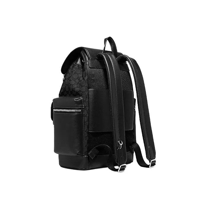 COACH Sprint Cow Leather With Fabric Backpack Tubas Men's Black-1
