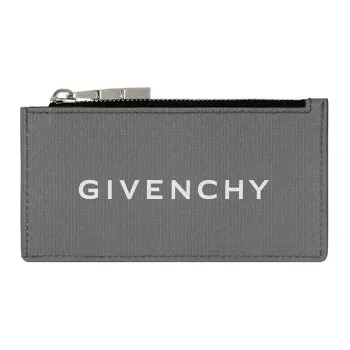 Givenchy 4G Cow Leather Card Holder Men's Quartz Gray
