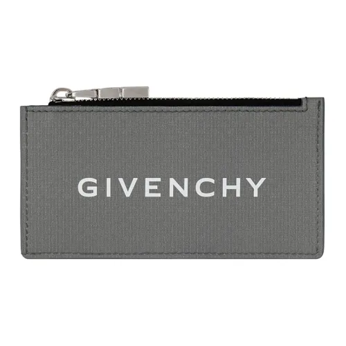 Givenchy 4G Cow Leather Card Holder Men's Quartz Gray