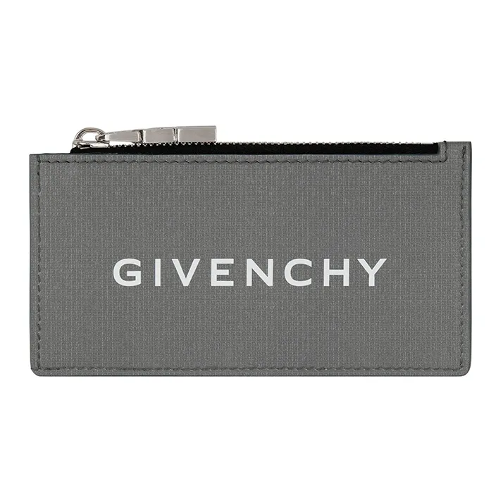 Givenchy 4G Cow Leather Card Holder Men's Quartz Gray-0