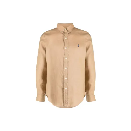 Polo Ralph Lauren Shirts Men Light Brown