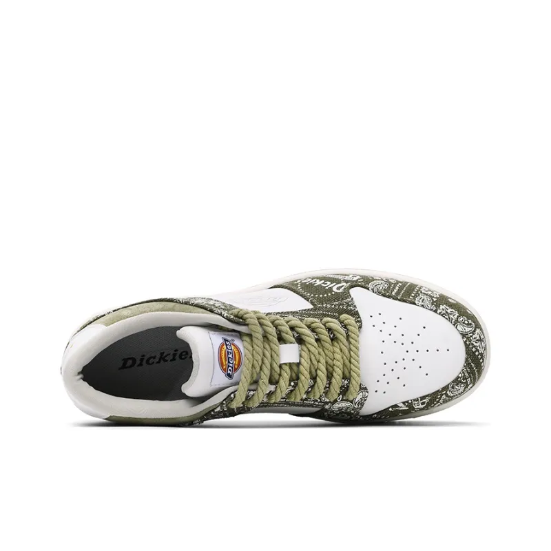 Dickies Skateboard Shoes Men's Army Green White-2