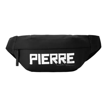 PIERRE CARDIN Fabric Sling Bag, Shoulder Bag, Chest Bag, Crossbody Bag, Fanny Pack Small Size Unisex Black/White