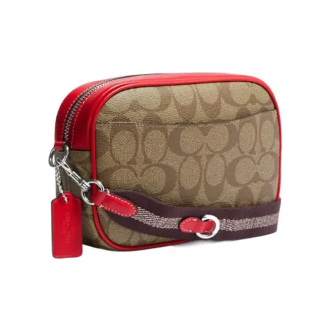 COACH PVC Camera Bags Shoulder Bags Mini Women's Red & Brown-2