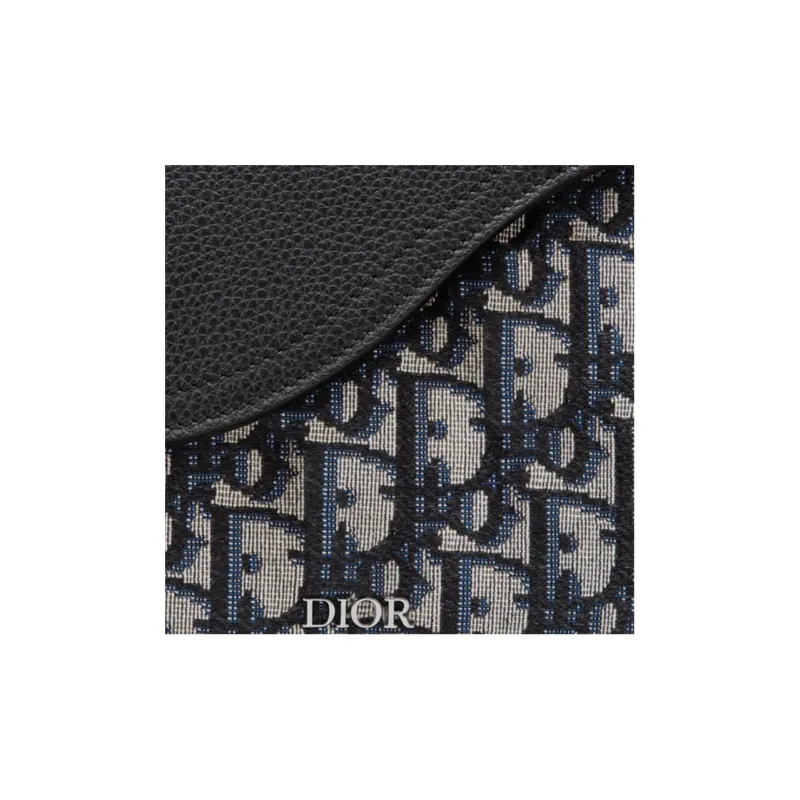 DIOR Saddle Grained Calfskin Saddle Bags Messenger Bag Shoulder Bag Crossbody Bag Mini Men's Beige/Black-4