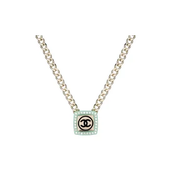 CHANEL Necklaces Women's Green