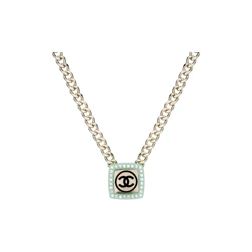 CHANEL Necklaces Women's Green