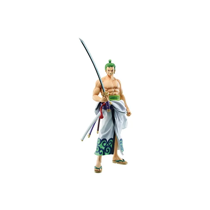 BANPRESTO Roronoa Zoro One Piece Ichiban Kuji Akasuki No Kuni Act 2 C Reward Luffy Tenzo & Enma Bonus Gifts Green-0