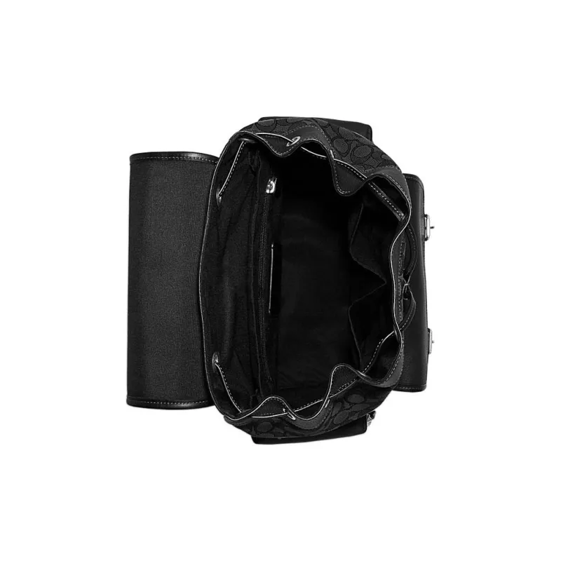 COACH Sprint Cow Leather With Fabric Backpack Tubas Men's Black-2