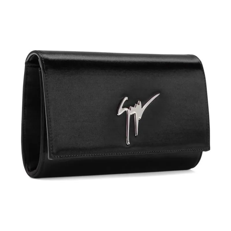 Giuseppe Zanotti/GZ Synthetic Fabrics One Shoulder Crossbody Clutch Women's Black-1