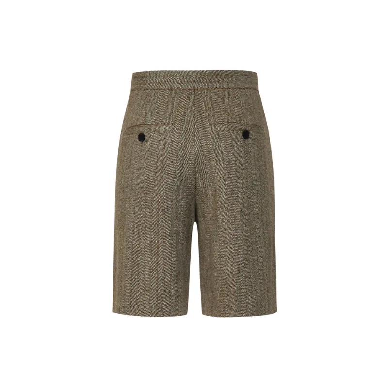 MO&CO Casual Shorts Women's Light Olive Green-1