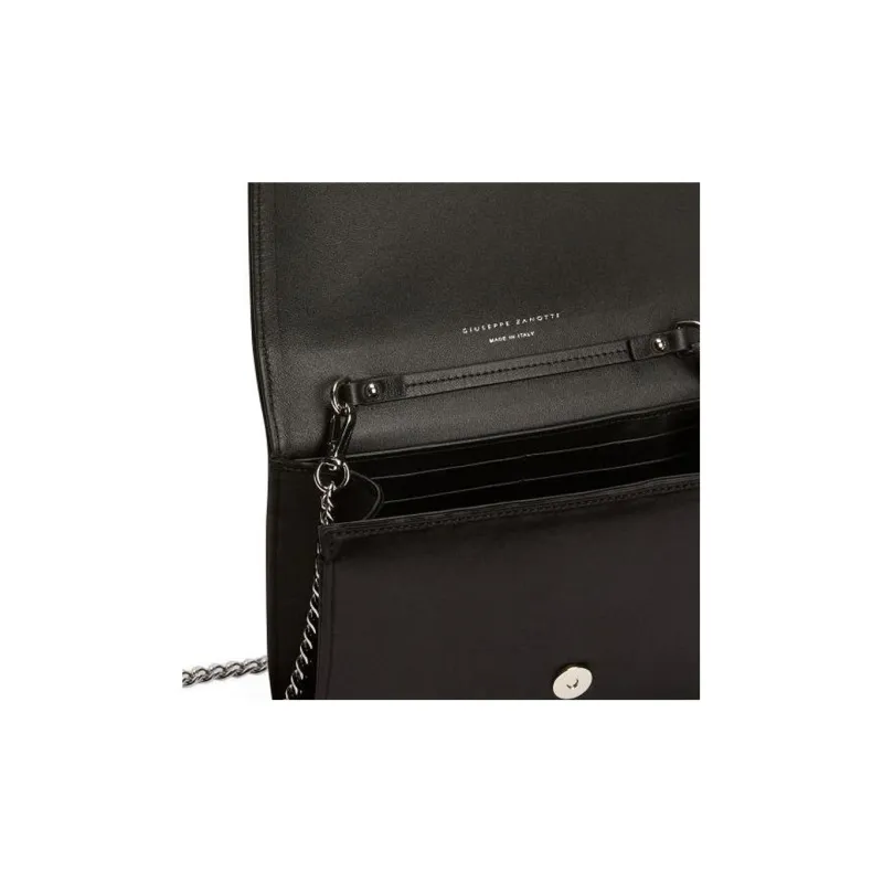 Giuseppe Zanotti/GZ Synthetic Fabrics One Shoulder Crossbody Clutch Women's Black-4