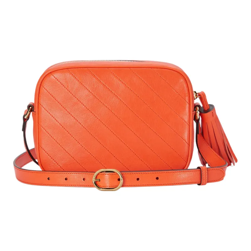 GUCCI Blondie Leather Crossbody Bag Shoulder Bag Women's Orange-3
