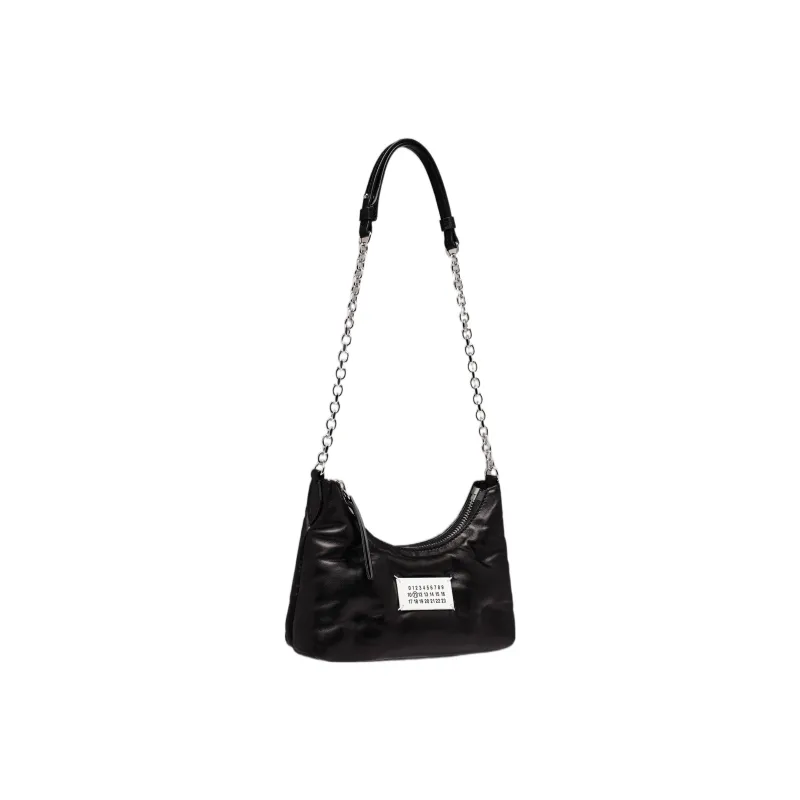 Maison Margiela Sheepskin With Calfskin Shoulder Bag, Crossbody Bag Regular Women's Black-2