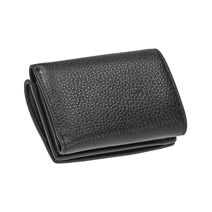 COACH Pebbled Leather Wallet Unisex Black-1