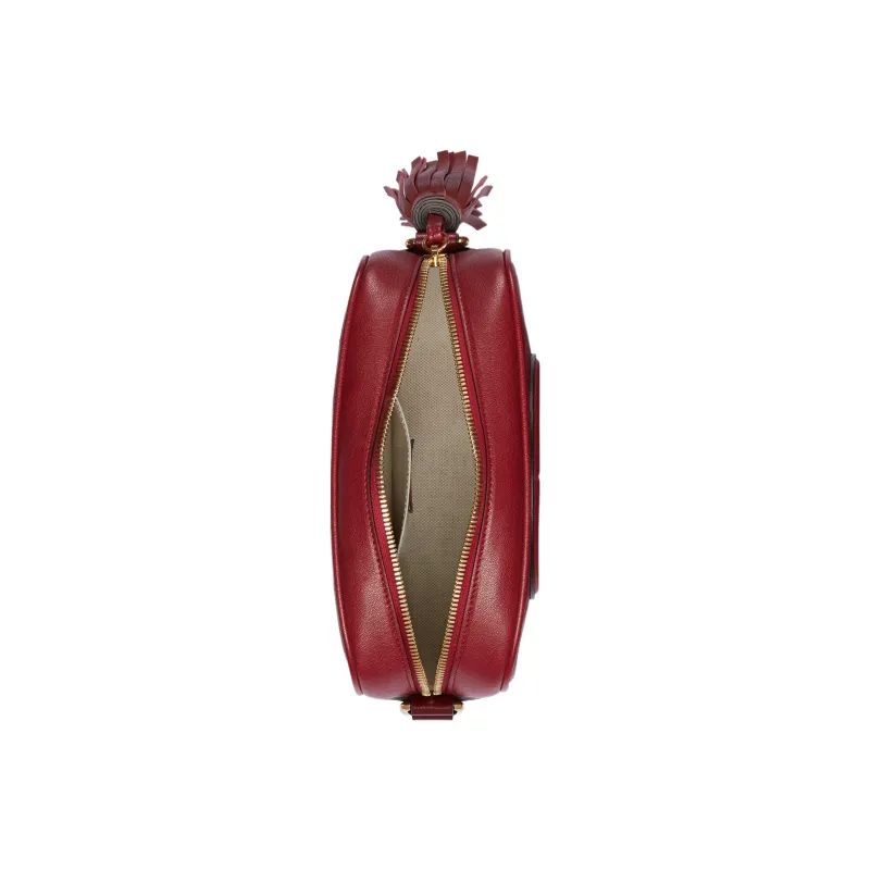 GUCCI Blondie Leather Crossbody Bag Shoulder Bag Women's Burgundy-5