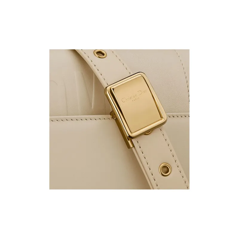 DIOR Montaigne Collection 30 Smooth Finish Cow Leather Crossbody Bag Shoulder Bag Women's Beige-5
