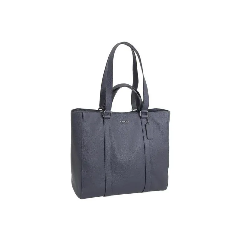 COACH Hudson Pebbled Leather Tote Bag Shopping Bag Shoulder Bag Handbag Large Size Men's Marine Blue-2