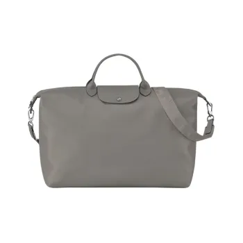 LONGCHAMP Le Pliage Xtra Cow Leather Dumpling Bag Shoulder Bag Crossbody Bag Handbag Travel Bag Small Size Men's Gray