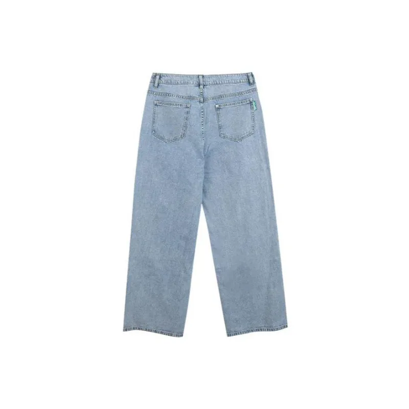 LALABOBO Jeans Women's Medium Blue White-1