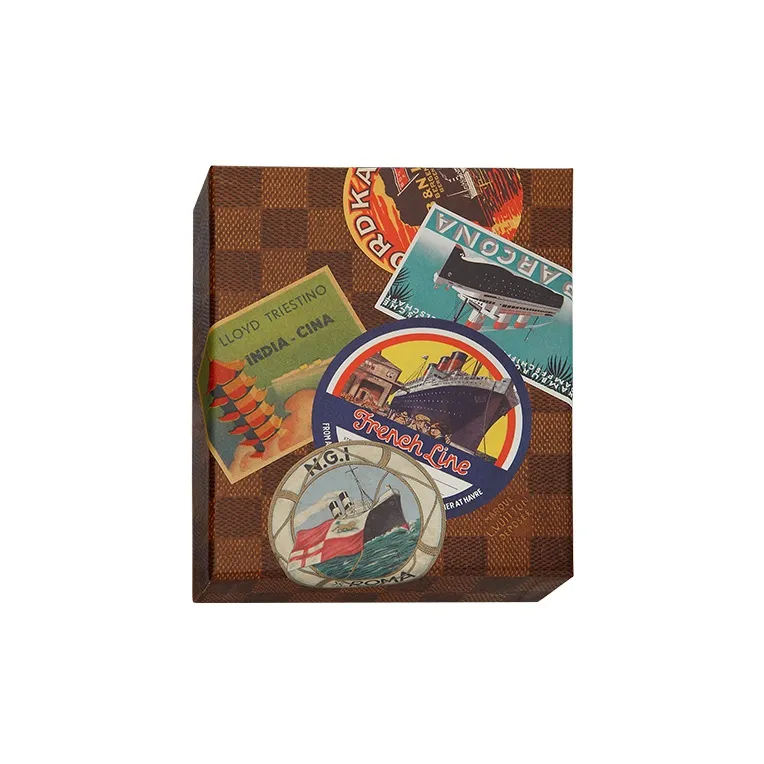 LOUIS VUITTON OCEAN LINERS LABELS Postcard Box Trend Based Products Yellow-0
