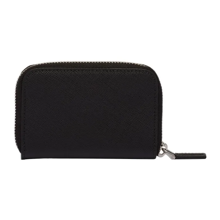 PRADA Saffiano Leather Coin Purse Wallet Men's Black-1