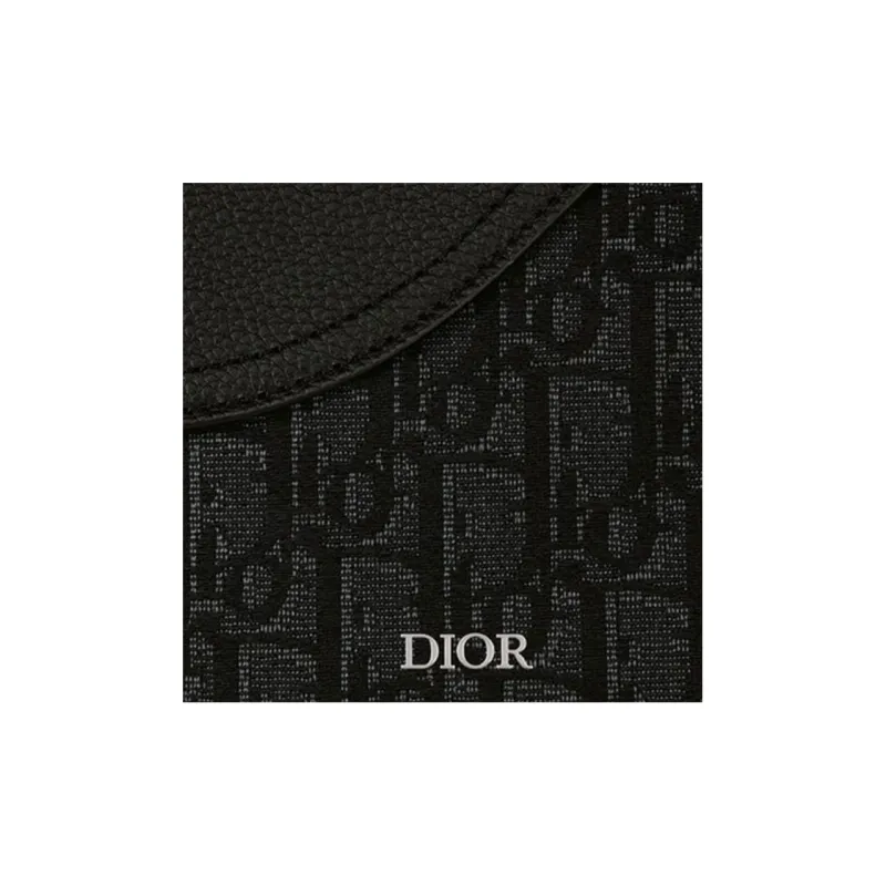 DIOR Saddle Grained Calfskin Saddle Bag, Messenger Bag, Shoulder Bag, Crossbody Bag Mini Men's Black-5