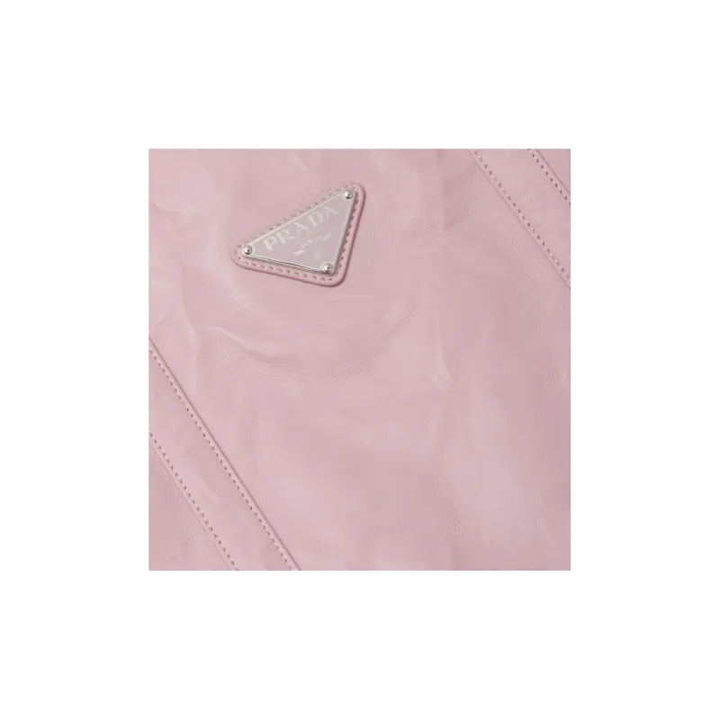 PRADA Soft Sheep Leather Tote Bag Shopping Bag Handbag Medium Size Women's Pink-5