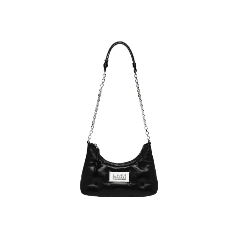 Maison Margiela Sheepskin With Calfskin Shoulder Bag, Crossbody Bag Regular Women's Black-1