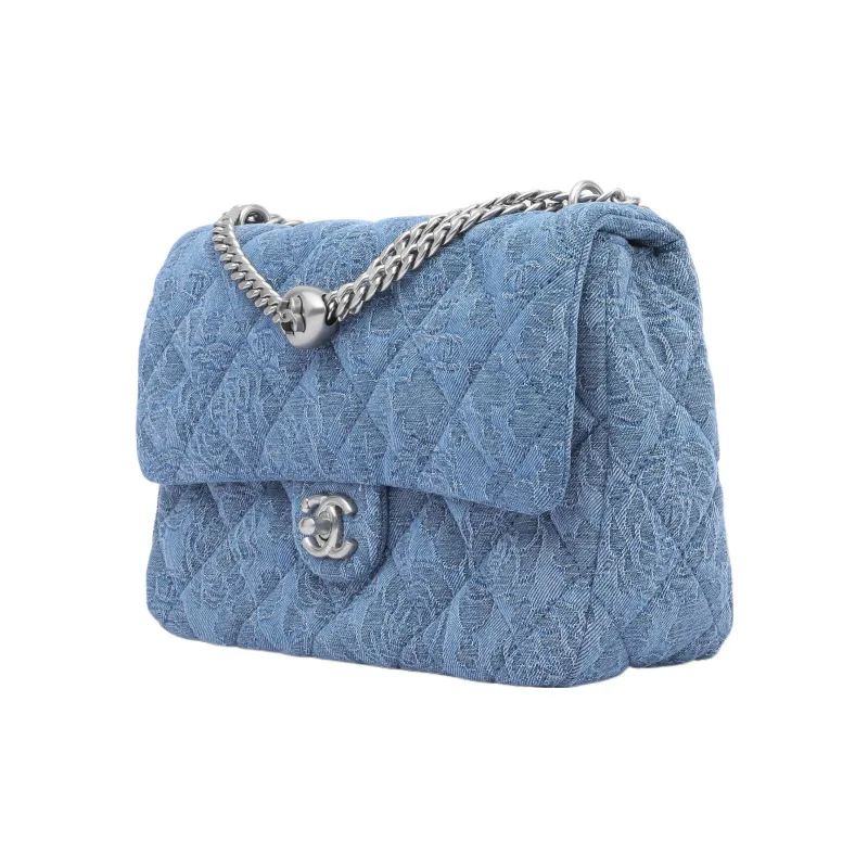 CHANEL Denim Flap Bag, Shoulder Bag, Crossbody Bag Tubas Women's Blue-1