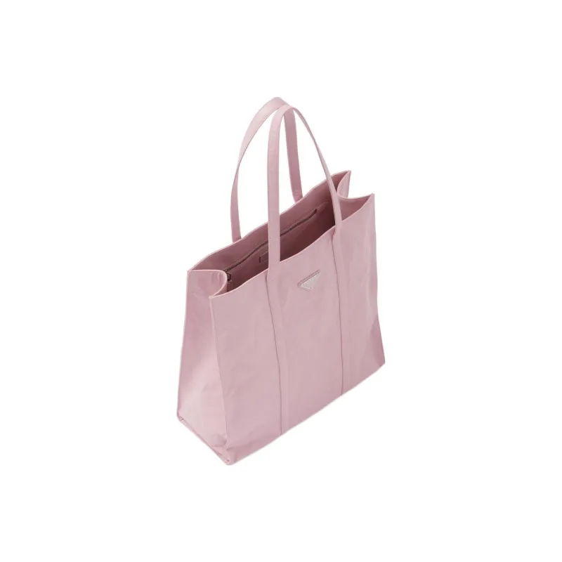 PRADA Soft Sheep Leather Tote Bag Shopping Bag Handbag Medium Size Women's Pink-1