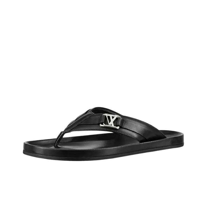 LOUIS VUITTON Mirabeau Odor Resistant Flip Flops Men's Black-0
