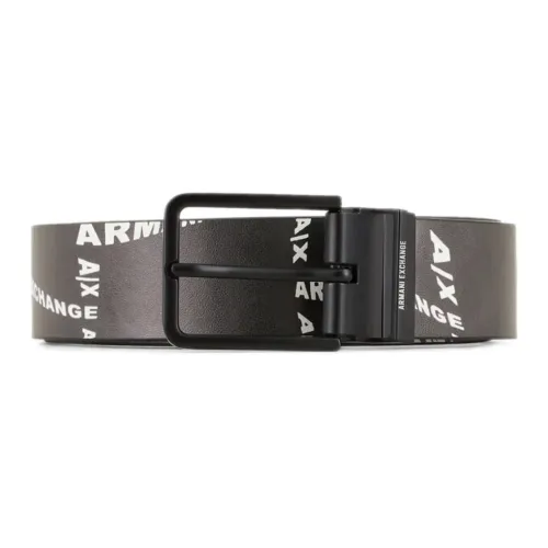 ARMANI EXCHANGE Leather Belts Unisex Black