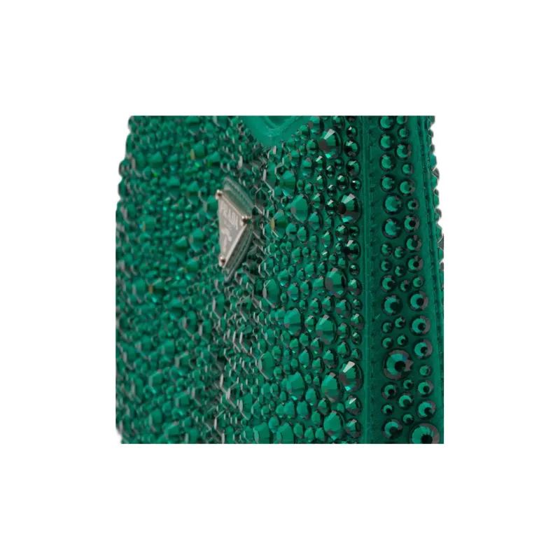 PRADA Cleo Fabric Handbag, Shoulder Bag Women's Green-3