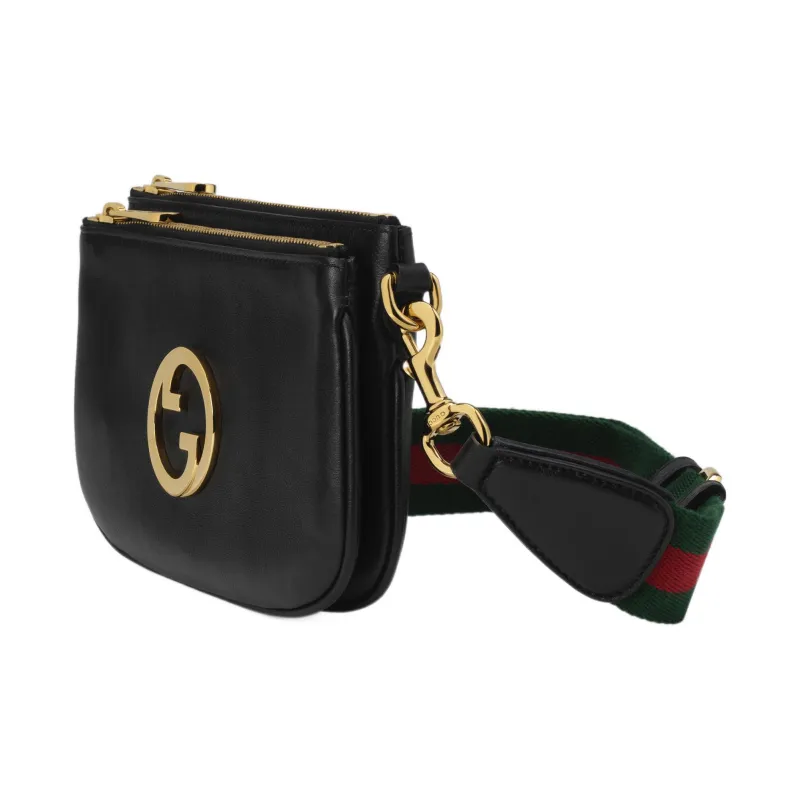 GUCCI Blondie Leather Crossbody Bag, Shoulder Bag Men's Black-2