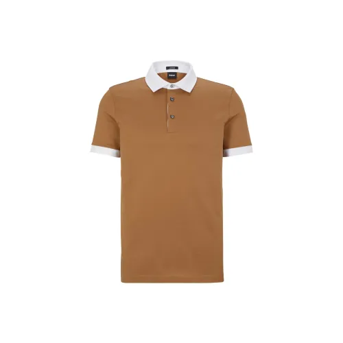 HUGO BOSS Polo Shirts Men Light Brown