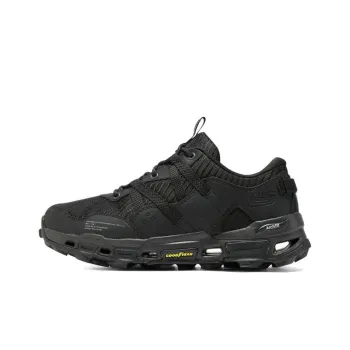 Skechers ARCH FIT GLIDE STEP TRAIL Cushioning Anti Slip And Wear Resistant Low Top Running Shoes Men's All Black