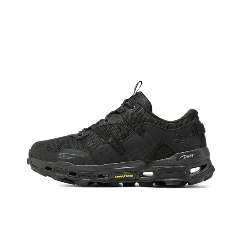 Skechers ARCH FIT GLIDE STEP TRAIL Cushioning Anti Slip And Wear Resistant Low Top Running Shoes Men's All Black-0